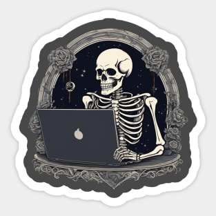 Skeleton software it guy computer developer Sticker